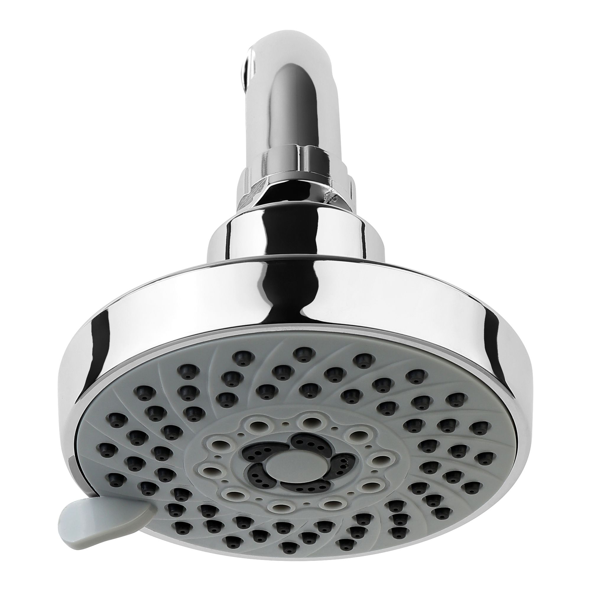 Orvos Overhead multi-function shower, 4x4 inches, HydroBloom, Chrome plated with high grade Korean ABS material from LG, for high end luxury bathrooms