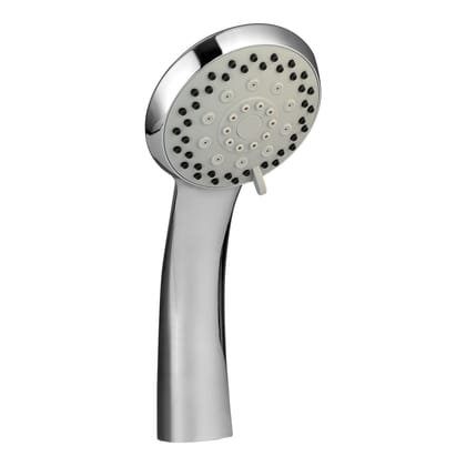 Orvos Hand shower multi-function, 4x4 inches, AquaGlow, Chrome plated with high grade Korean ABS material from LG, with 1.7 meter flexible shower hose and wall hook, for high end luxury bathrooms