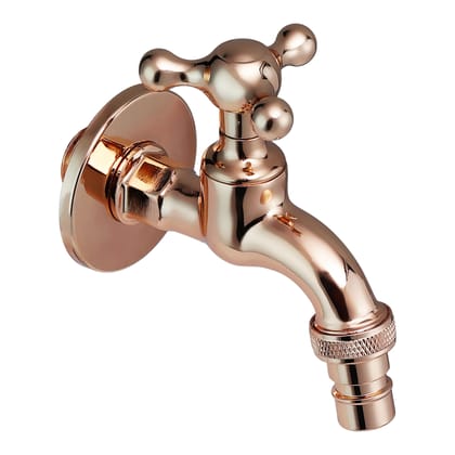 Orvos Water Tap, Monarch, Full Brass Faucet, Royal Golden Color, for Gardens, Watering Plants, and Outdoor Washing Machines