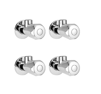 Orvos Angle Valve, Hexagonal, Premium 304 Stainless Steel Chrome Plated Body with Full Brass Cartridge Inside, Set of 4, for Hot & Cold Supply to Geysers, Sinks, Basins and Flush Tanks Orvos Angle Valve, Hexagonal, Premium 304 Stainless Steel Chrome Plated Body with Full Brass Cartridge Inside, Set of 4, for Hot & Cold Supply to Geysers, Sinks, Basins and Flush Tanks