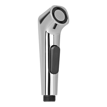 Orvos Health Faucet, modern squeeze button, ABS Outer Body with brass insert, with 1.25 meter flexible SS 304 shower hose and wall hook, Jet Spray for high end luxury toilets