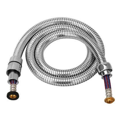 Orvos Shower hose pull out, Stainless steel outer hose, with nylon braided inner tube, 1 meter, for hand showers and health faucets in high end luxury bathrooms