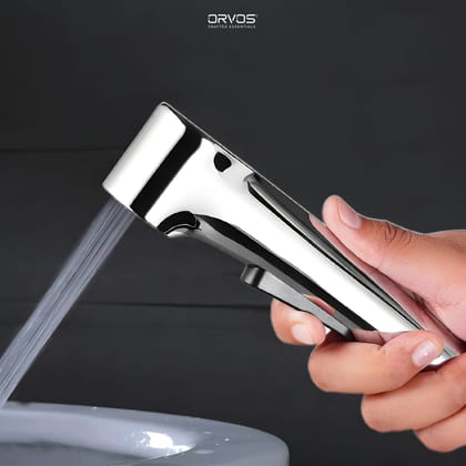 Orvos Health Faucet, Zenith, ABS Outer Body with Brass Insert, Gun Only, Jet Spray for High End Luxury Toilets