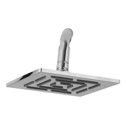 Orvos Overhead Shower, Futuristic maze design, Hiqh quality Stainless Steel, with salt tested chrome plating, 8x8 inches, head only, for high end luxury bathrooms