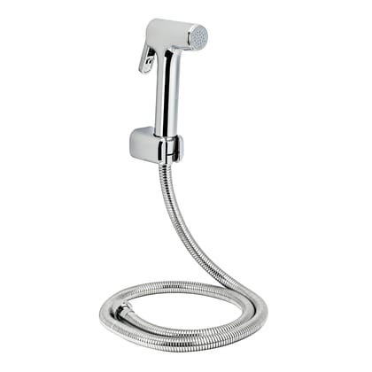 Orvos Health Faucet, Dual Styled, ABS Outer Body with brass insert, with 1.25 meter flexible SS 304 shower hose and wall hook, Jet Spray for high end luxury toilets