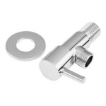 Orvos Angle Valve, Rounded, Premium 304 Stainless Steel Chrome Plated Body with Full Brass Cartridge Inside, Set of 2, for Hot & Cold Supply to Geysers, Sinks, Basins and Flush Tanks - Image 2