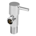 Orvos Angle Valve, Rounded, Premium 304 Stainless Steel Chrome Plated Body with Full Brass Cartridge Inside, Set of 2, for Hot & Cold Supply to Geysers, Sinks, Basins and Flush Tanks - Image 4