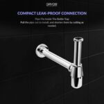 Orvos Bottle Trap, Brass Body with Stainless Steel Pipes, Curved, for Sinks and Wash Basins - Image 7