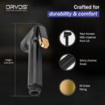 Orvos Health Faucet, Golden Black, ABS Outer Body with Brass Pin Inside, with 1 to 1.2 Meter Extendable Stainless Steel Shower Hose and wall Hook, Jet Spray for high end Luxury Toilets - Image 8