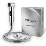 Orvos Health Faucet, Magnetica, ABS Outer Body with Brass Pin Inside, Chrome Color, with 1 to 1.2 Meter Extendable SS 304 Shower Hose and Magnetic Holder, Jet Spray for High End Luxury Toilets