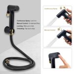 Orvos Health Faucet, Golden Black, ABS Outer Body with Brass Pin Inside, with 1 to 1.2 Meter Extendable Stainless Steel Shower Hose and wall Hook, Jet Spray for high end Luxury Toilets - Image 5