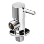 Orvos Angle Valve, Rounded, Premium 304 Stainless Steel Chrome Plated Body with Full Brass Cartridge Inside, Set of 2, for Hot & Cold Supply to Geysers, Sinks, Basins and Flush Tanks - Image 5