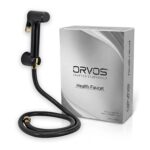 Orvos Health Faucet, Golden Black, ABS Outer Body with Brass Pin Inside, with 1 to 1.2 Meter Extendable Stainless Steel Shower Hose and wall Hook, Jet Spray for high end Luxury Toilets