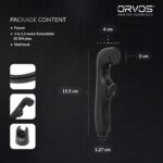 Orvos Premium Health Faucet, Swivel, ABS Outer Body with Brass Pin Inside, Black Color, with Black and Golden 1 to 1.2 Meter Extendable SS 304 Shower Hose and Wall Hook, 360 Degree Rotatable Top - Image 4