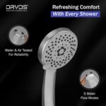 Hand shower multi-function, 4x4 inches, HydroBloom, Chrome plated with high grade Korean ABS material from LG, with 1.5 to 1.8 meter flexible shower hose and wall hook, for high end luxury bathrooms - Image 3