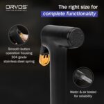 Orvos Health Faucet, Golden Black, ABS Outer Body with Brass Pin Inside, with 1 to 1.2 Meter Extendable Stainless Steel Shower Hose and wall Hook, Jet Spray for high end Luxury Toilets - Image 6